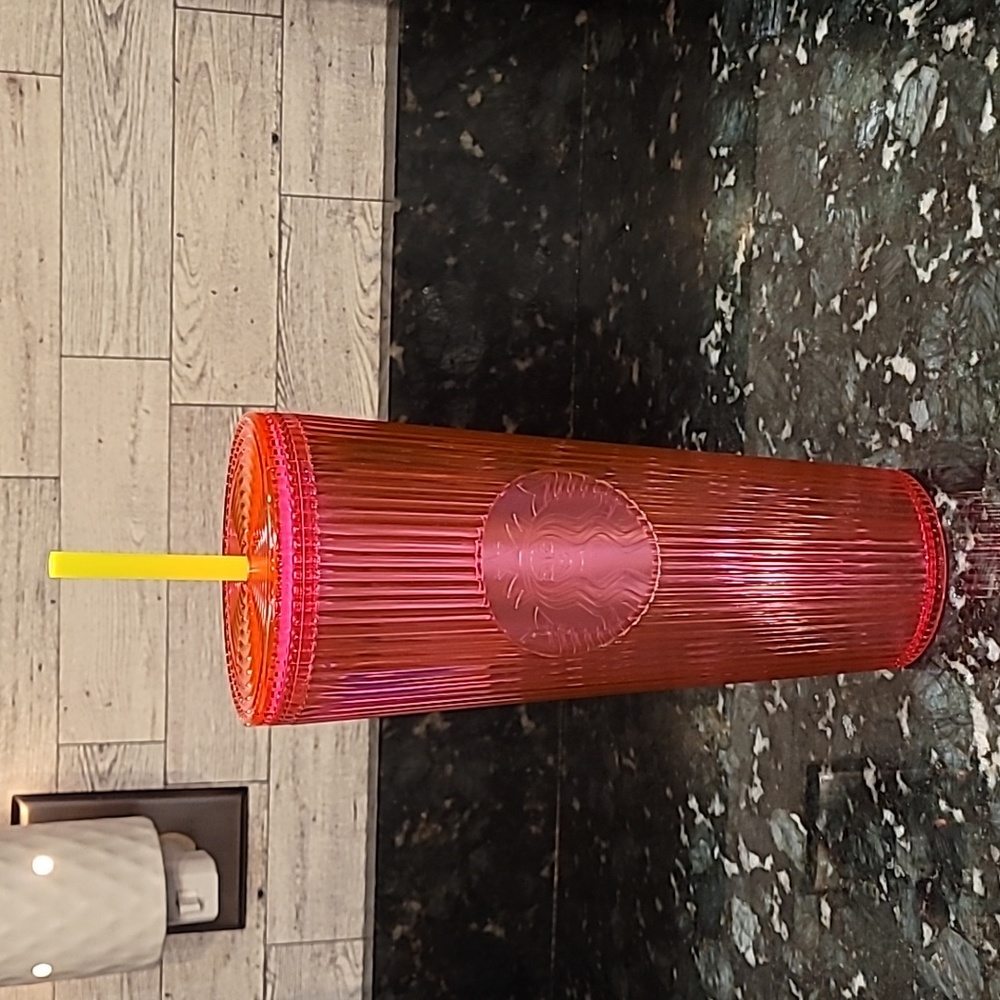 Starbucks 2023 Magenta Iridescent Bling Cold Cup 24oz NWT